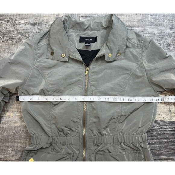 Alfani Jacket Women's Gray Non Leather Full Zip Size Small - Picture 7 of 12